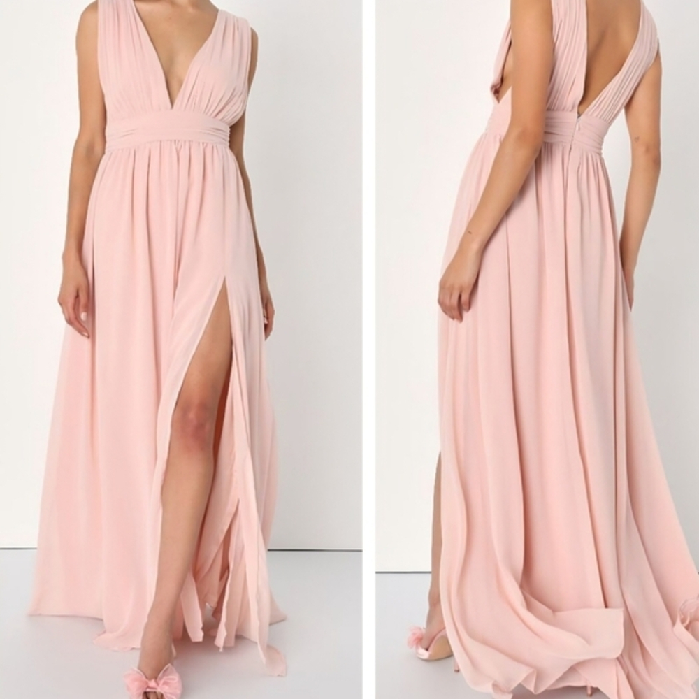 Lulu’s Sleeveless Prom/Wedding/Formal Party High Thigh Slit Gown- Size XL